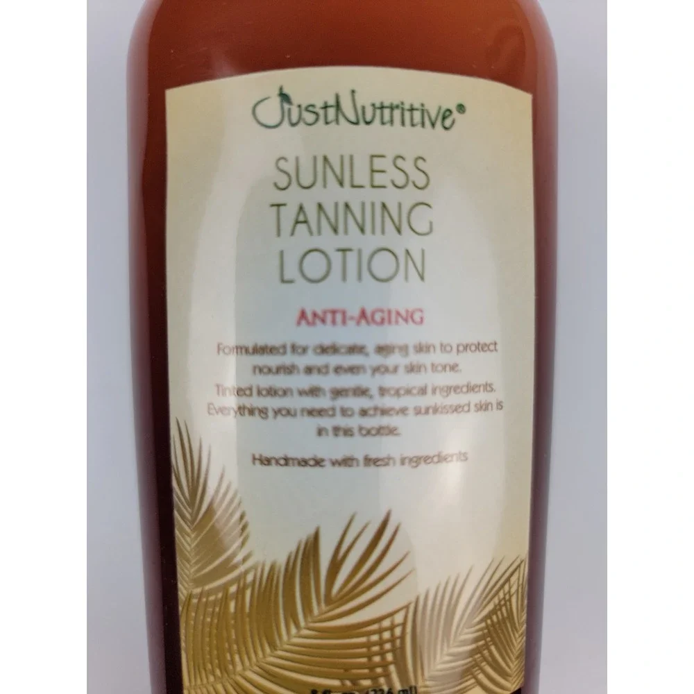 Just Nutritive Sunless Tanning Lotion Anti-Aging Tinted 8oz Face glow 75% full